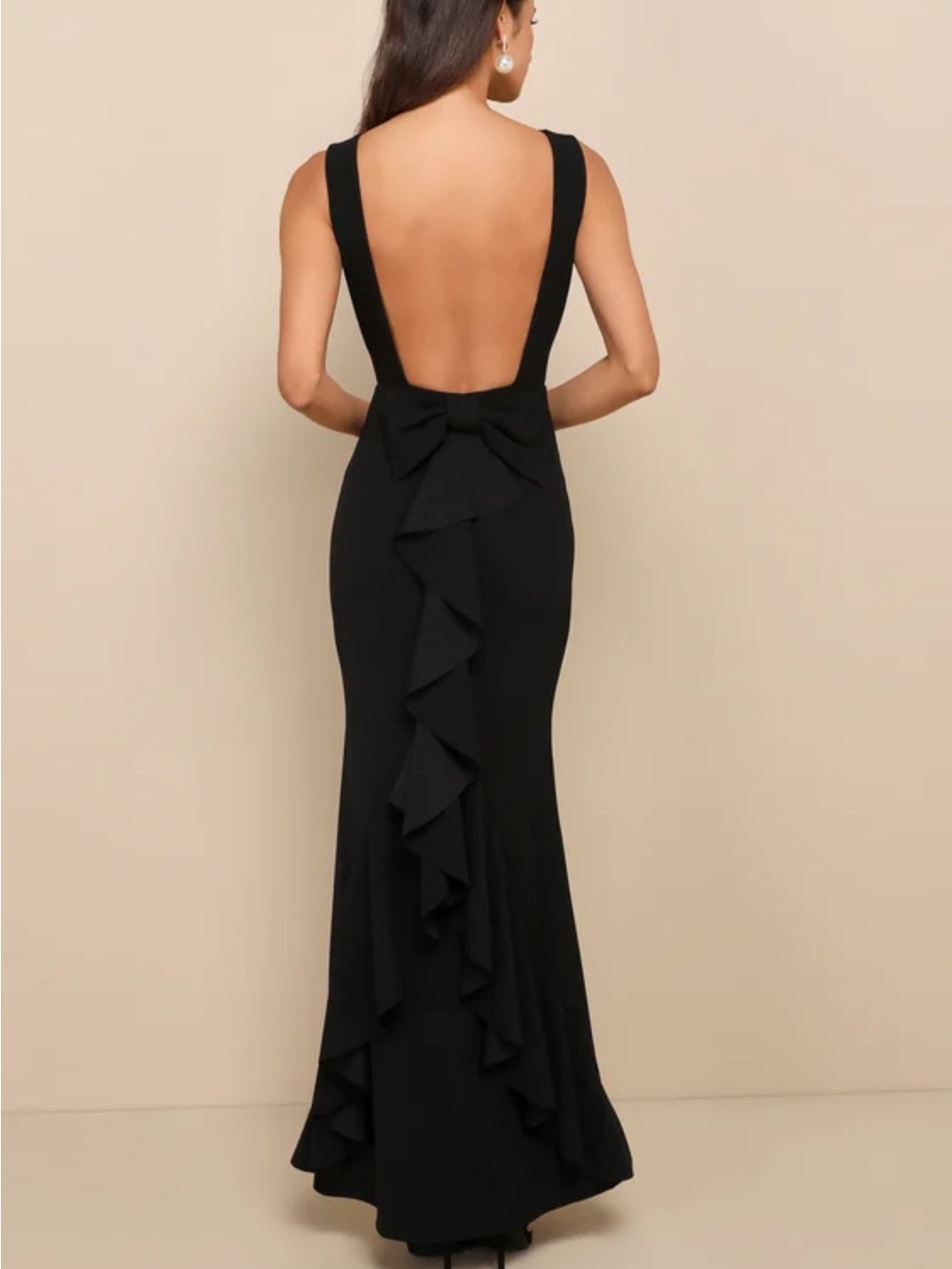 Lulu's Black Sleeveless Maxi Gown - Picture 2 of 3
